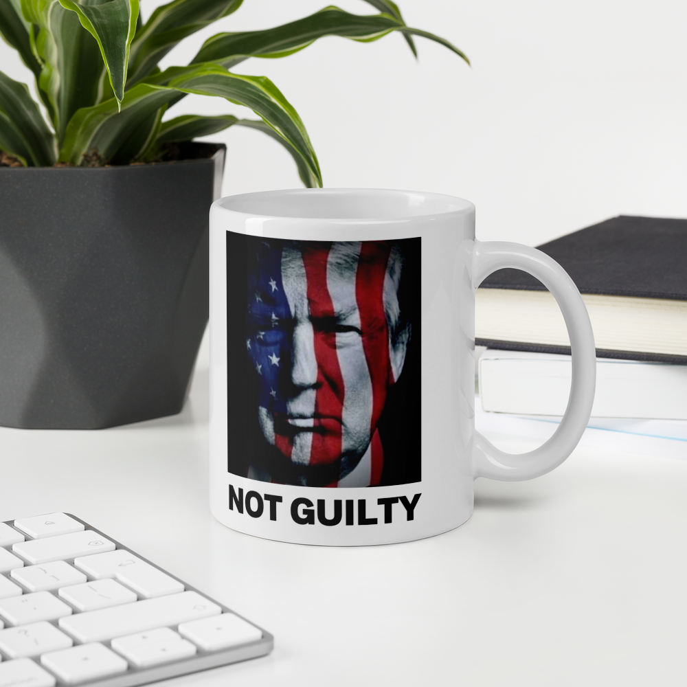 マグカップ [MAGA Handwriting][Flag on Face][Not Guilty]