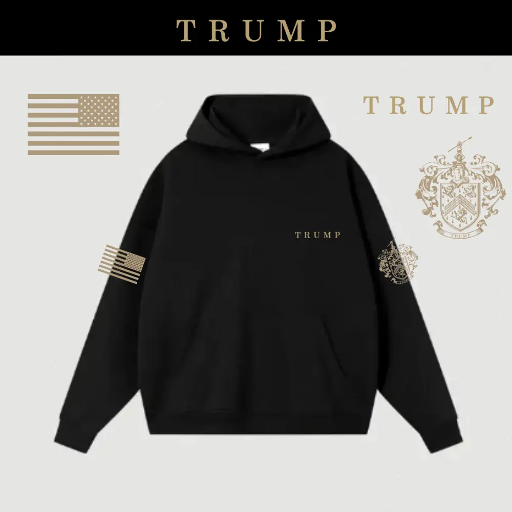 フーデッドパーカー [TRUMPエンブレム]STHD-01[ブラック]
