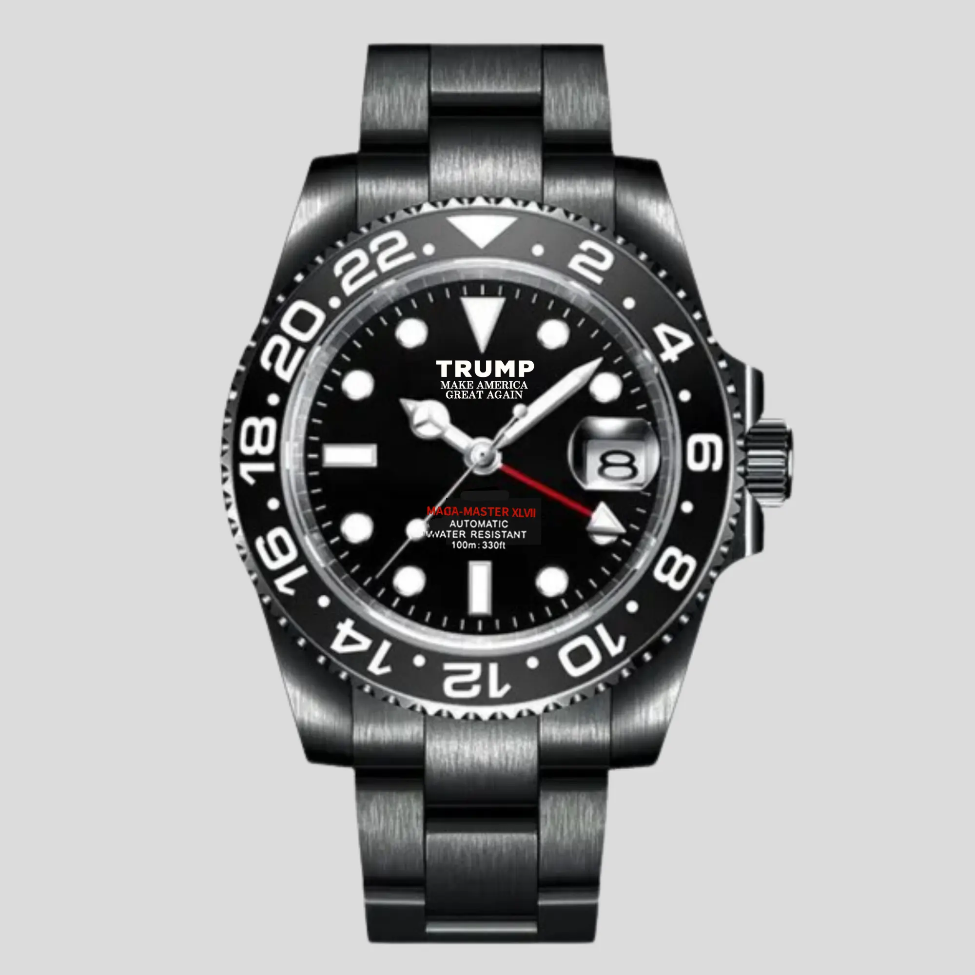 オリジナルデザイン腕時計 [MAGA-MASTER XLVII] ブラック(1)