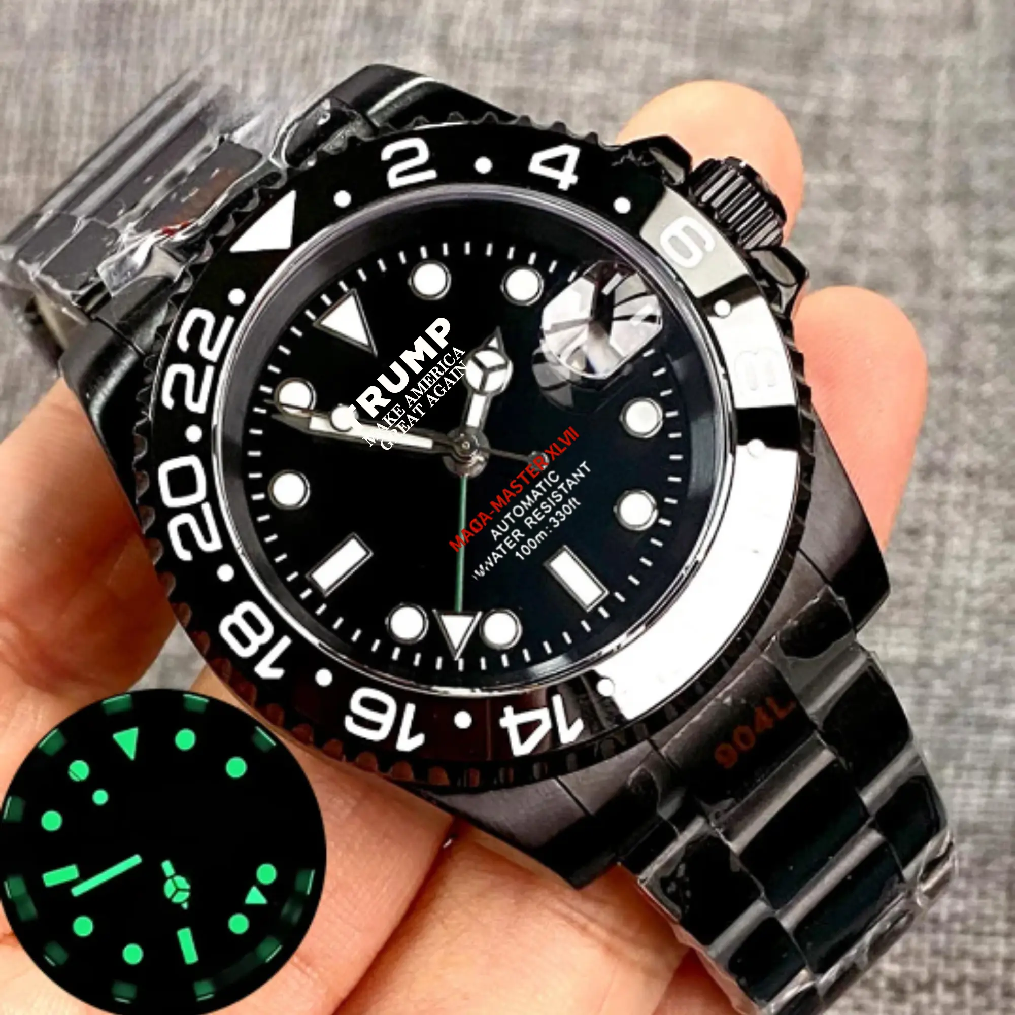 オリジナルデザイン腕時計 [MAGA-MASTER XLVII] ブラック(1) - 画像 (2)
