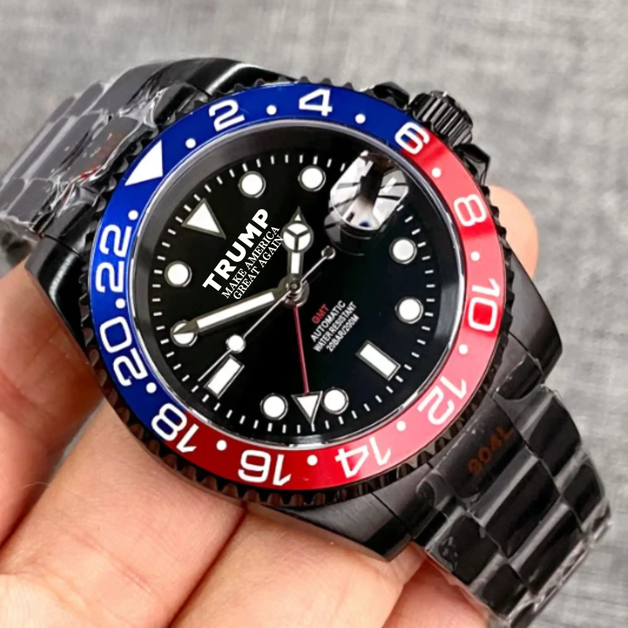 オリジナルデザイン腕時計 [MAGA-MASTER XLVII] ブラック(2)