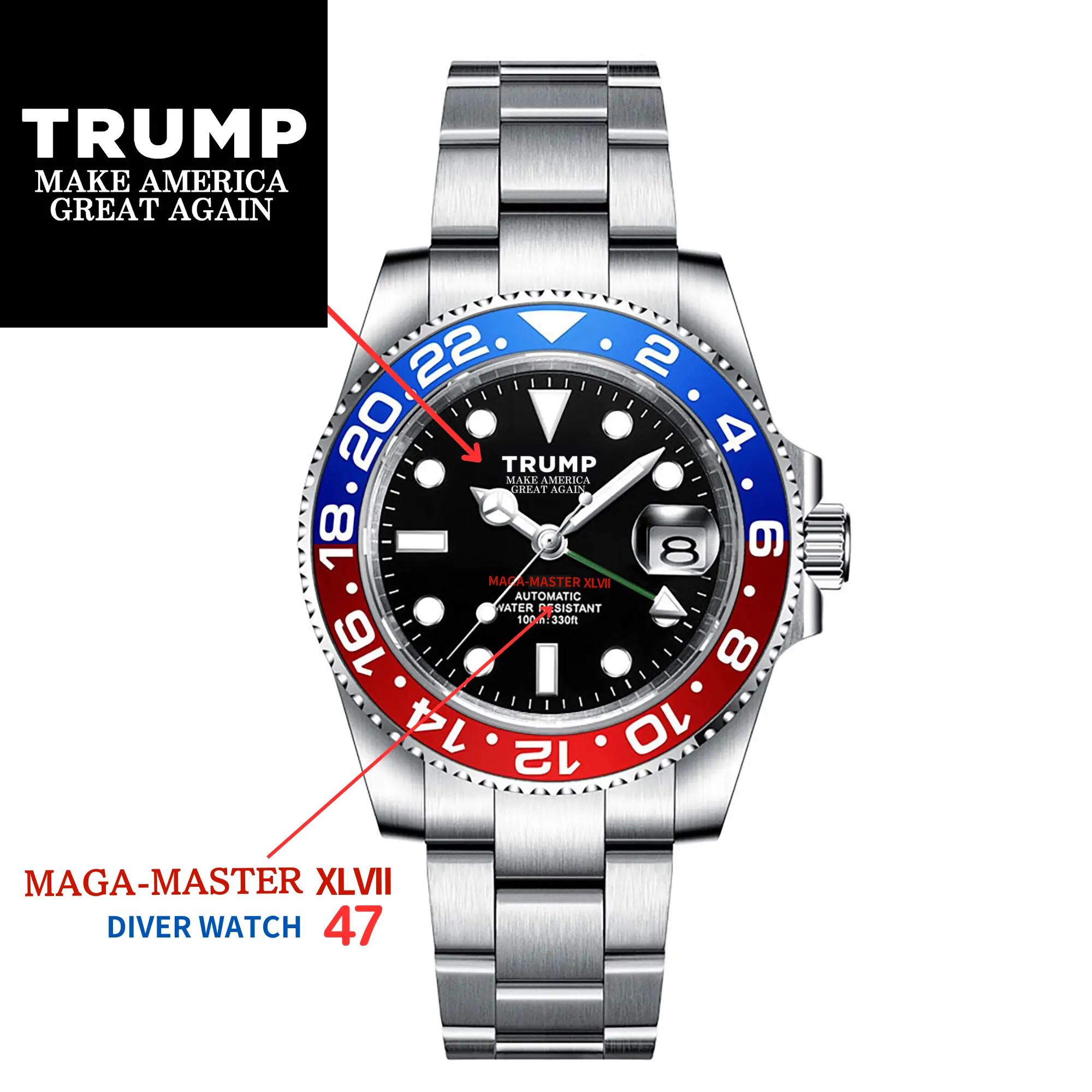 オリジナルデザイン腕時計 [MAGA-MASTER XLVII] シルバー(1)