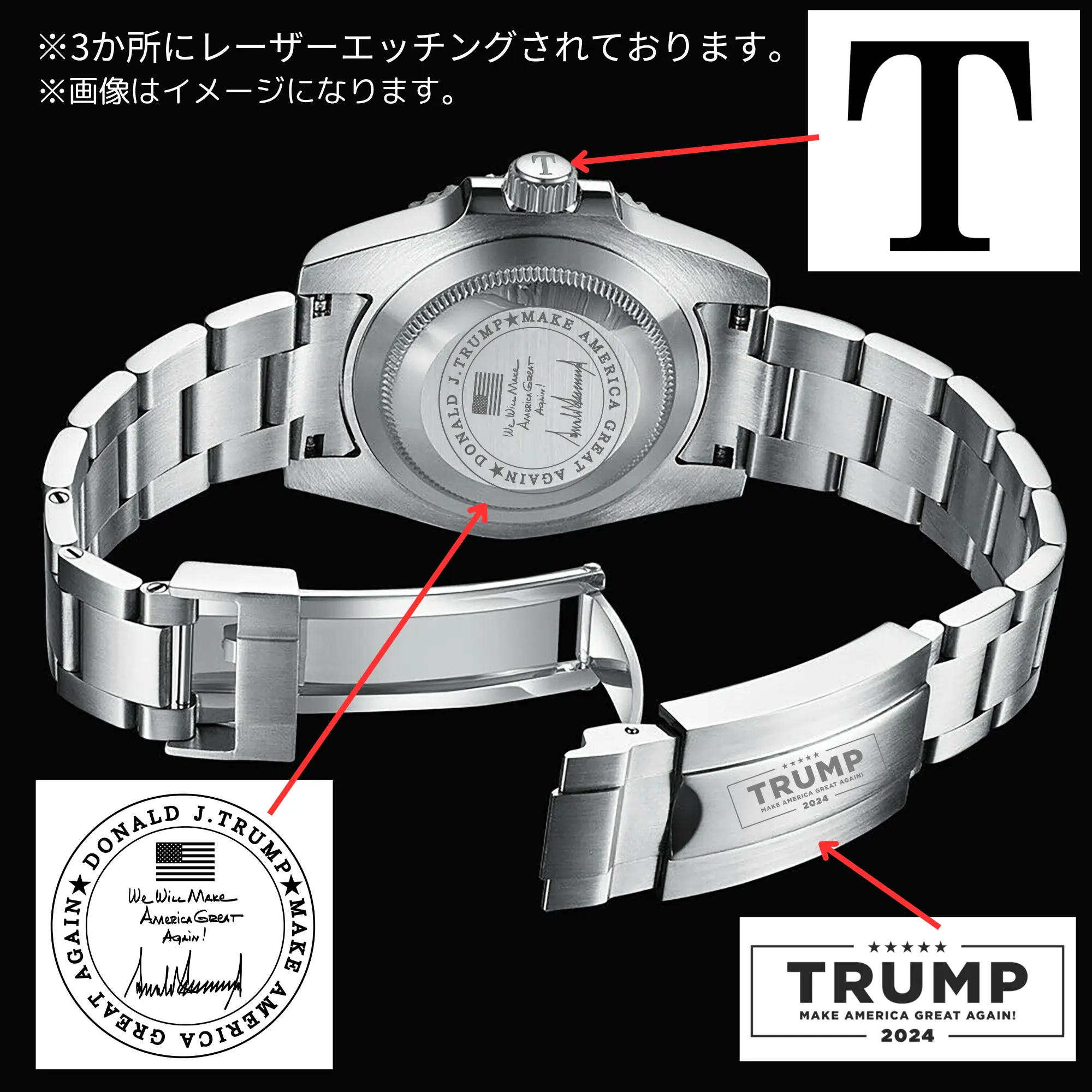 オリジナルデザイン腕時計 [MAGA-MASTER XLVII] ローズゴールド(2) - 画像 (3)