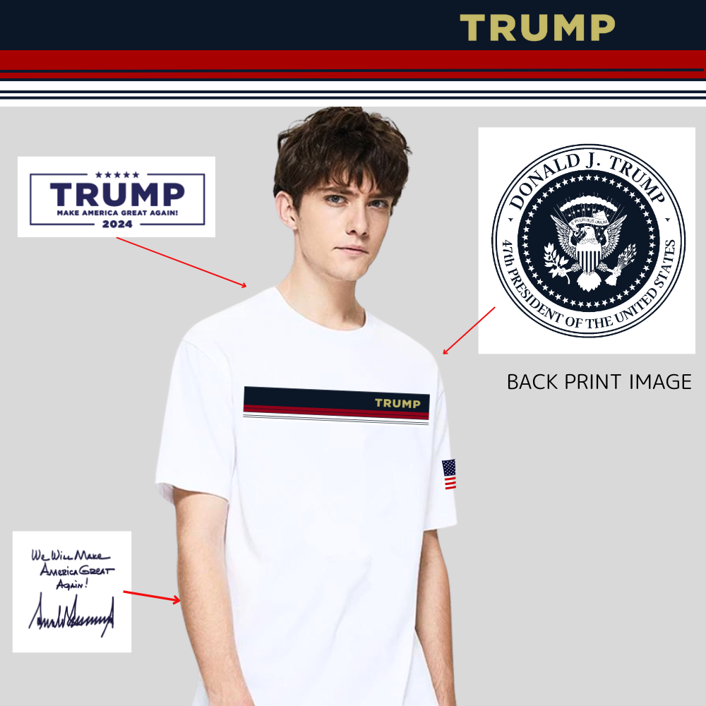TRUMP Force One プレミアムコットンTシャツ[白] - 画像 (3)