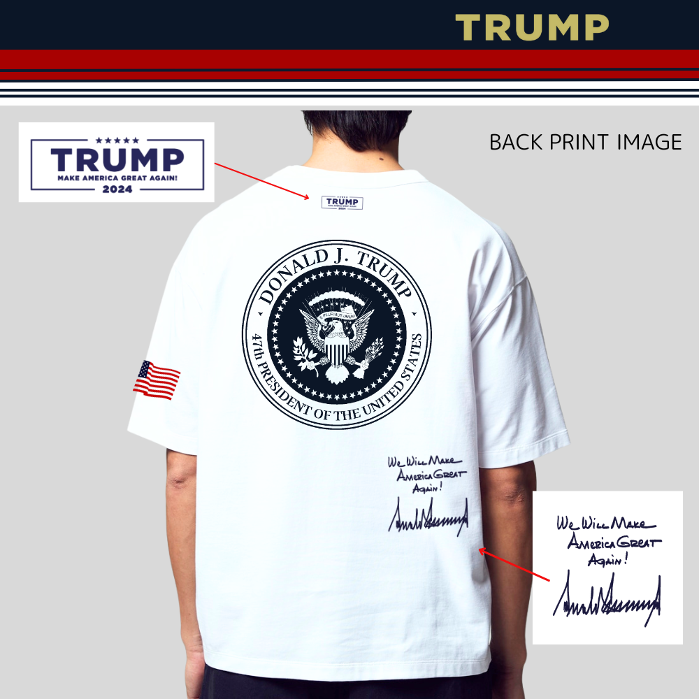 TRUMP Force One プレミアムコットンTシャツ[白] - 画像 (2)