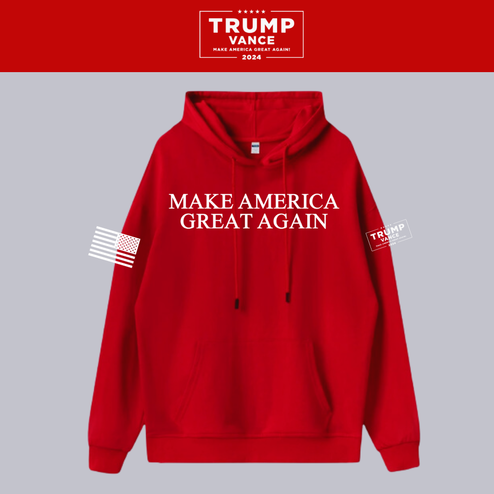 TRUMP VANCE ロゴフーデッドパーカー [レッド]