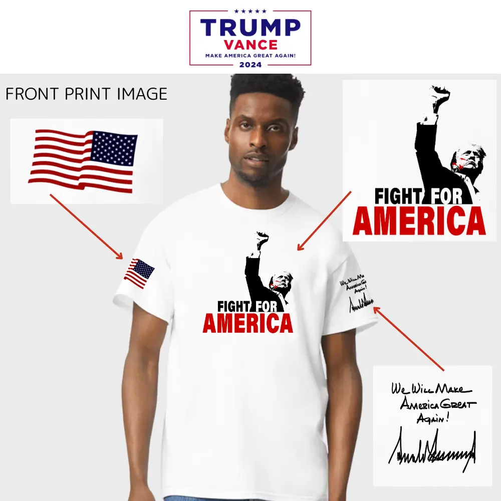 FIGHT FOR AMERICA グラフィックTシャツ [FFAT-01][グレー] - 画像 (2)