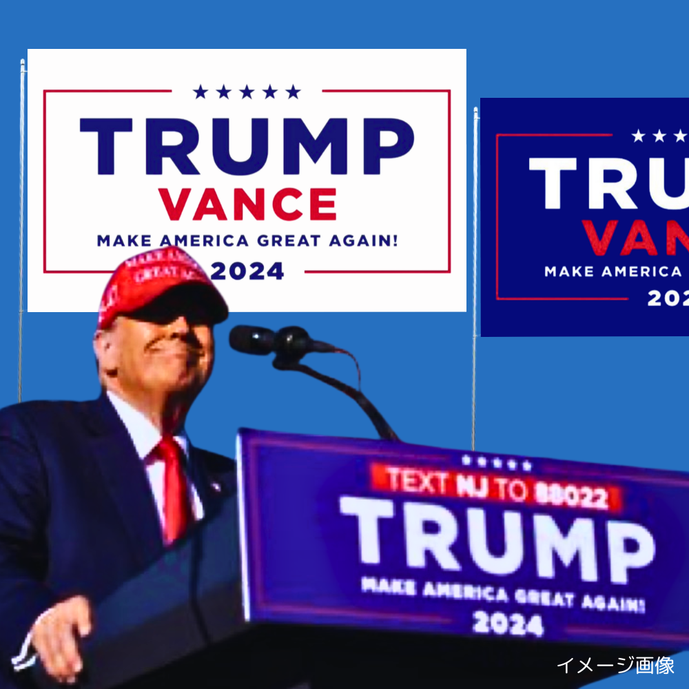 TRUMPロゴフラッグ [TRUMP VANCE][ブルー] - 画像 (2)