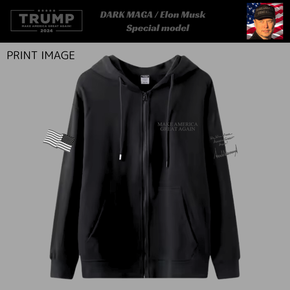 [Dark MAGA]ロゴジップアップパーカー [DMEH-01]