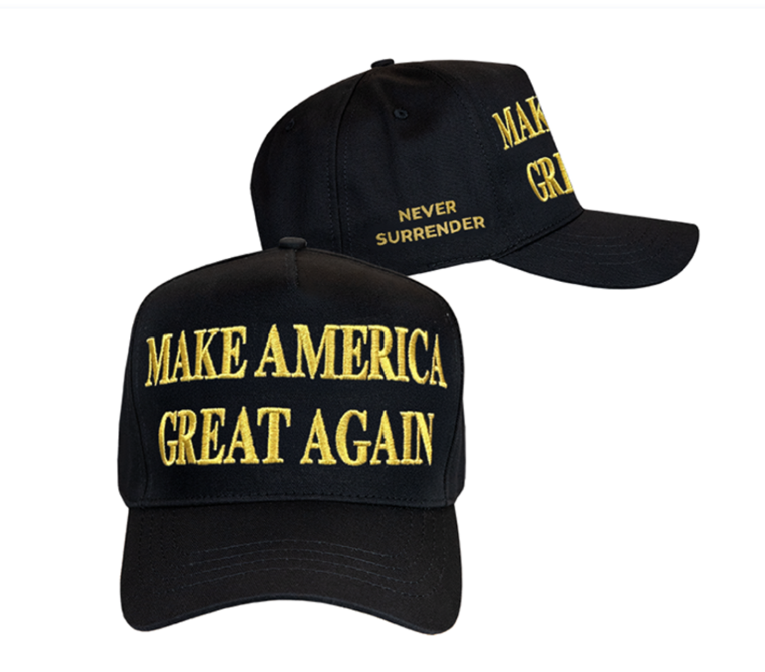 【米国発送】TRUMP公式 MAGA ハット[黒/金] [Dark MAGA][Never Surrender] - 画像 (2)