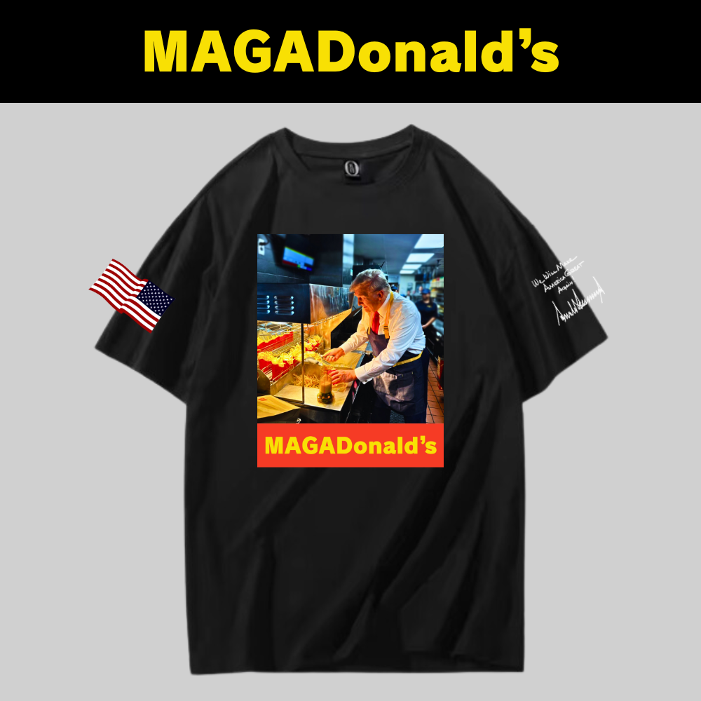 [MAGADonald's]グラフィックTシャツ[黒][MGDT-03]