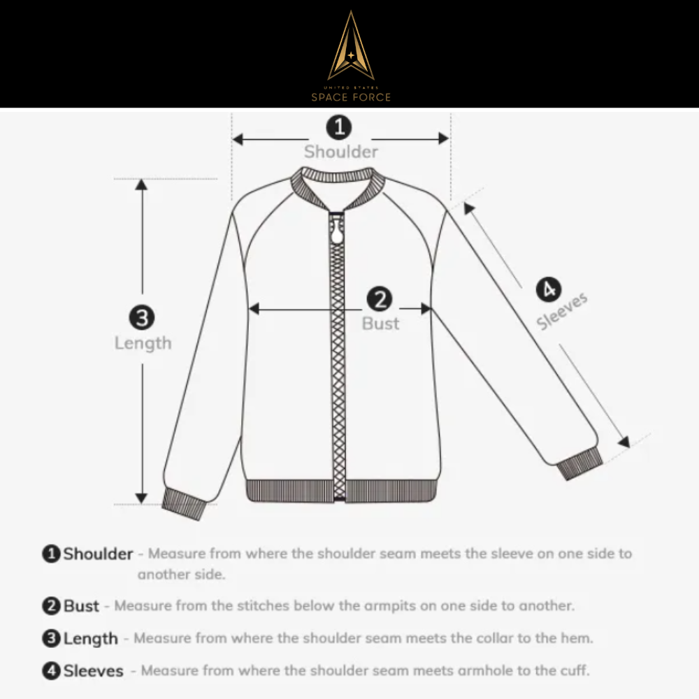 TRUMP宇宙軍仕様ロゴジップアップパーカー[SFZH-010][ブラック/ゴールド] - 画像 (4)