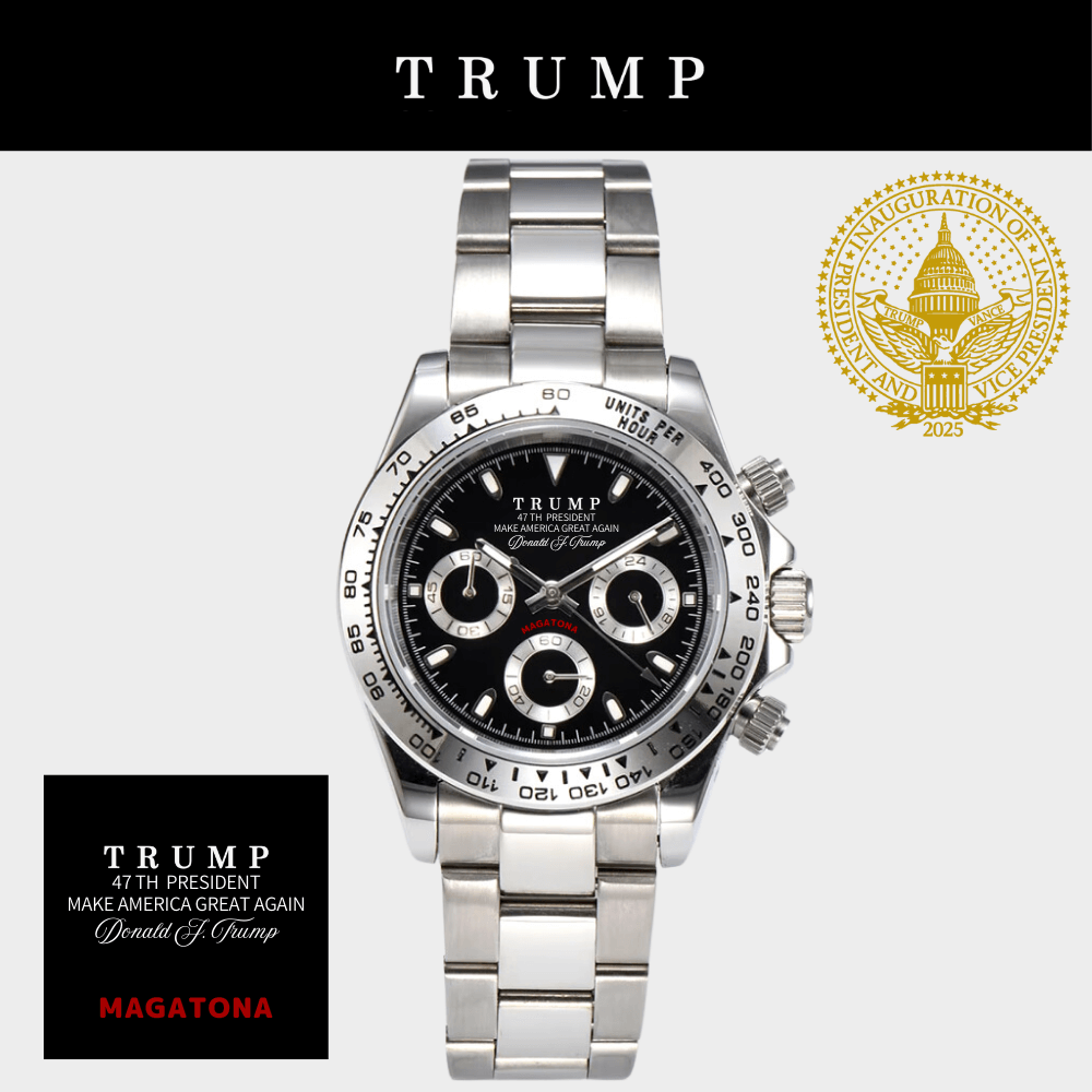 [TRUMP 47]オリジナルデザイン腕時計 [MAGATONA][ブラックフェイス(1)]