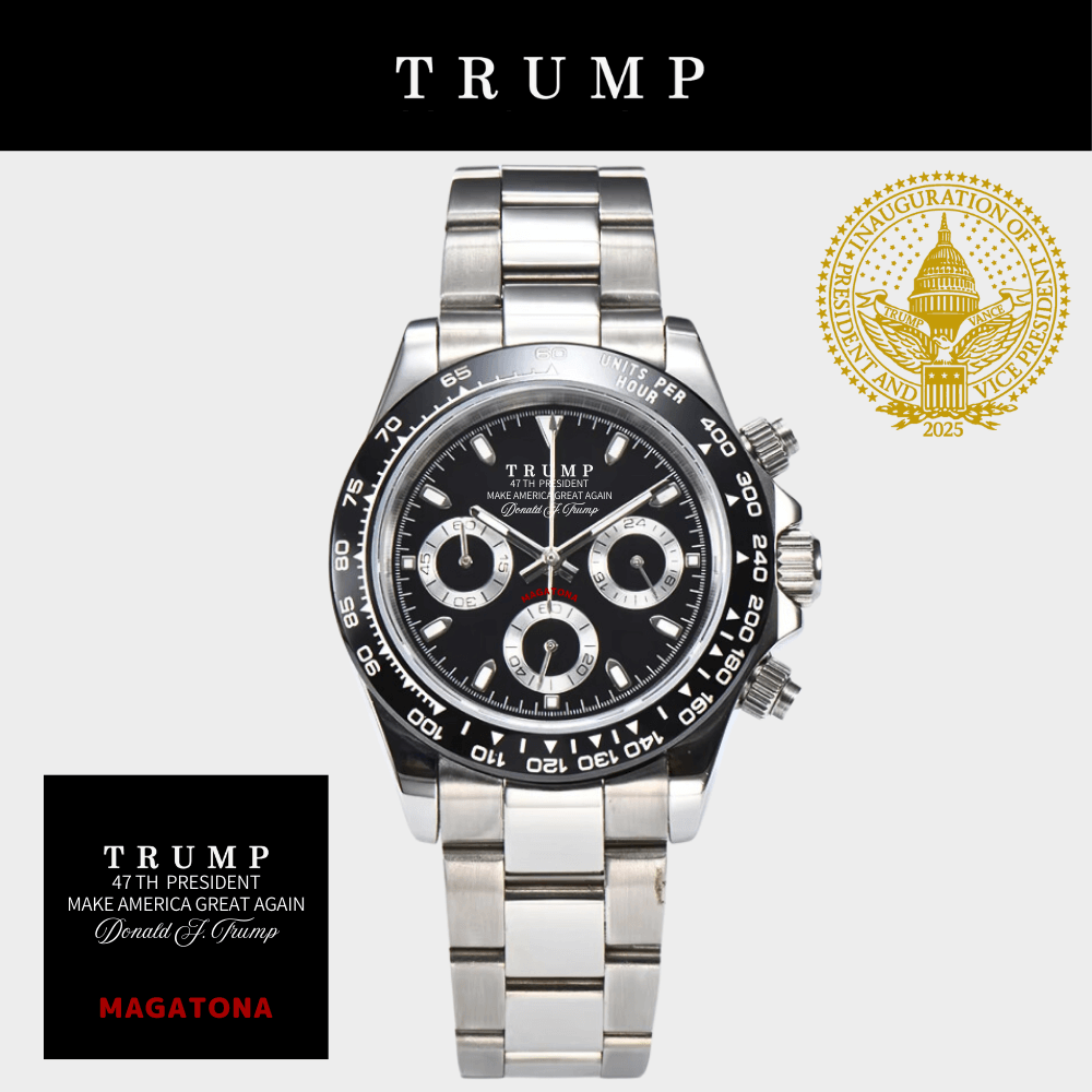 [TRUMP 47]オリジナルデザイン腕時計 [MAGATONA][ブラックフェイス(2)]