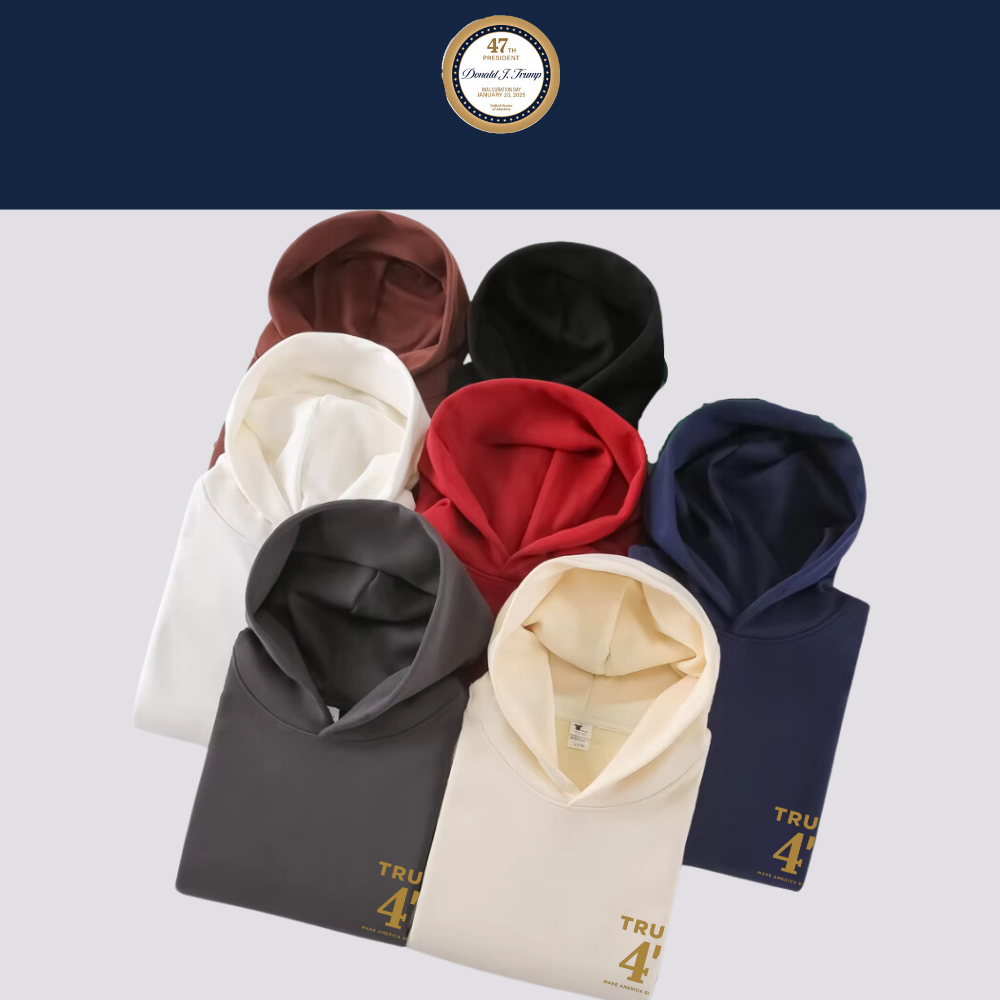 [TRUMP 47]ロゴ入りフーデッドパーカー[マルーン][NTHD-01] - 画像 (5)