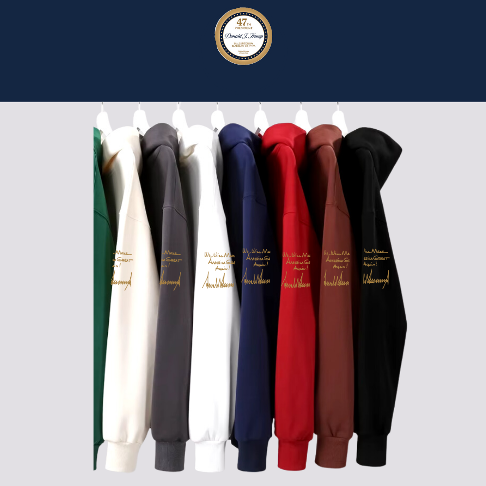 [TRUMP 47]ロゴ入りフーデッドパーカー[マルーン][NTHD-01] - 画像 (4)