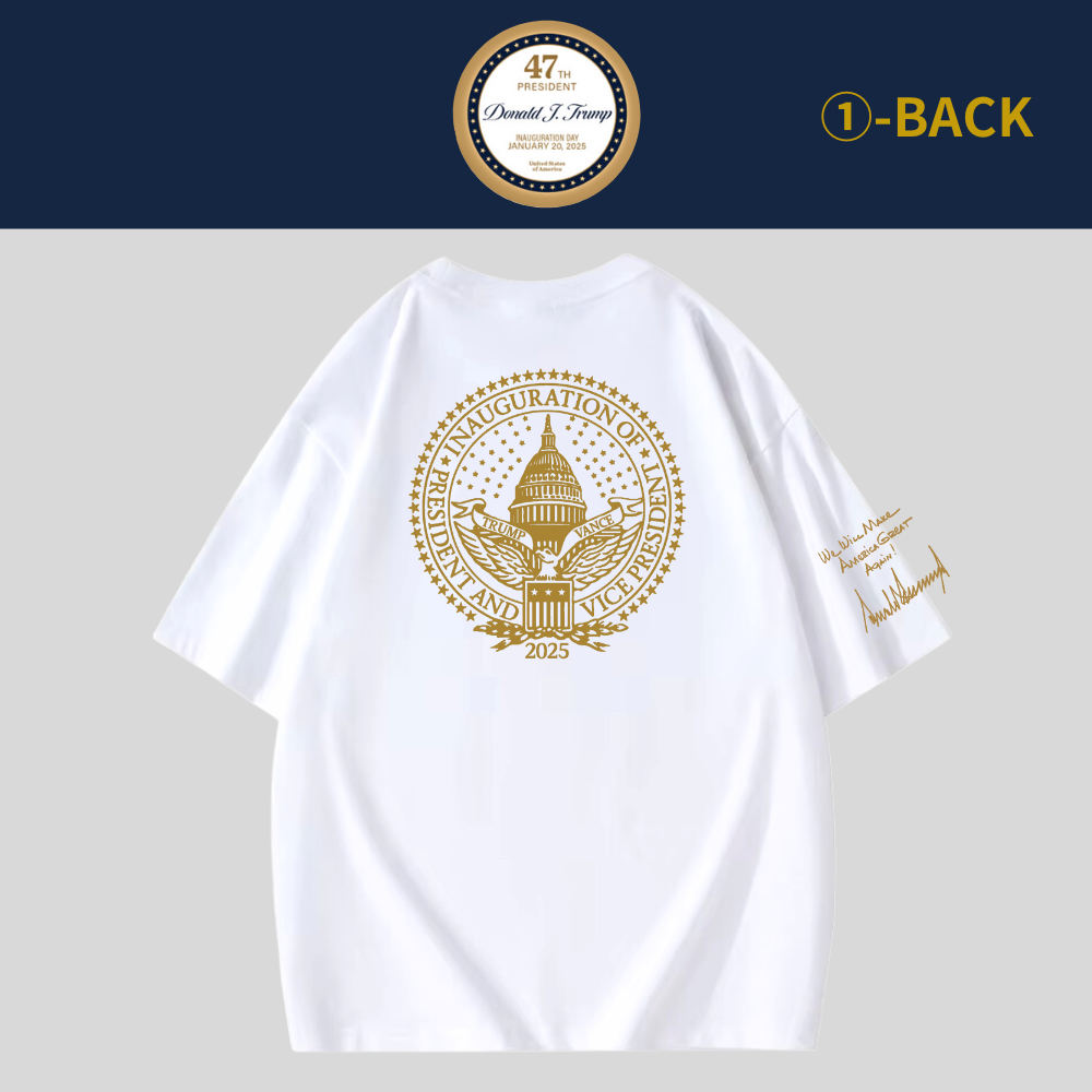 [TRUMP 47]ロゴ入プレミアムTシャツ(1)[白][NTTE-01] - 画像 (2)