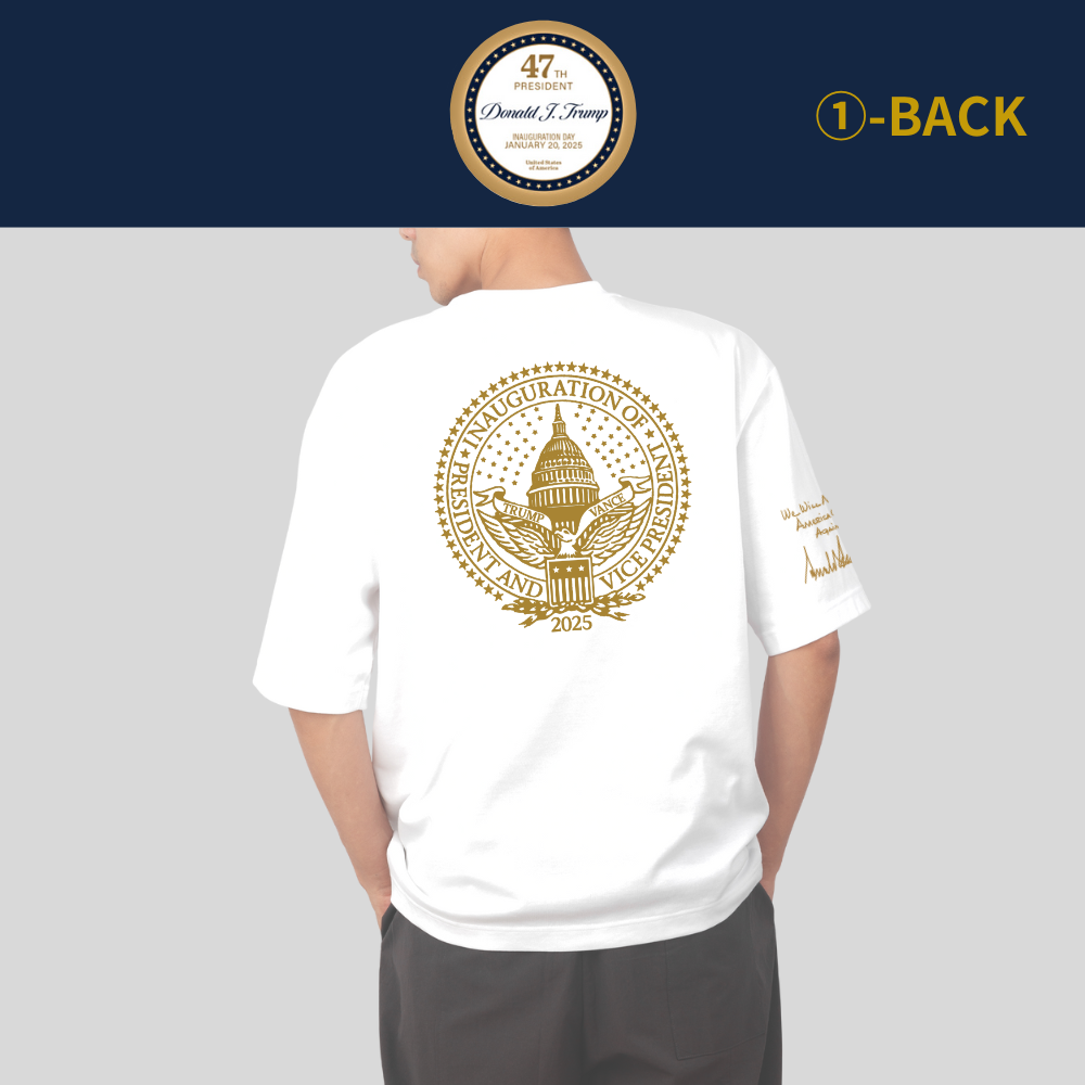 [TRUMP 47]ロゴ入プレミアムTシャツ(1)[白][NTTE-01] - 画像 (3)