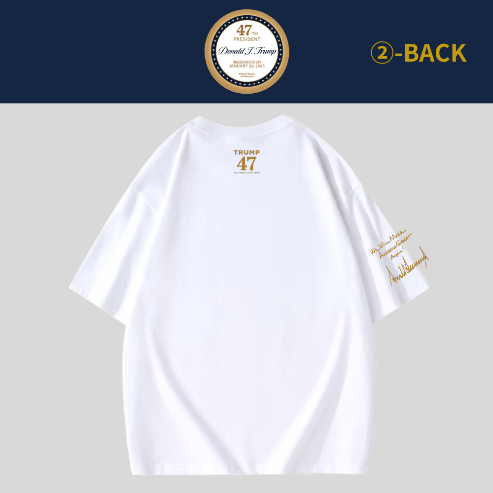 [TRUMP 47]ロゴ入プレミアムTシャツ(2)[白][NTTE-02] - 画像 (2)