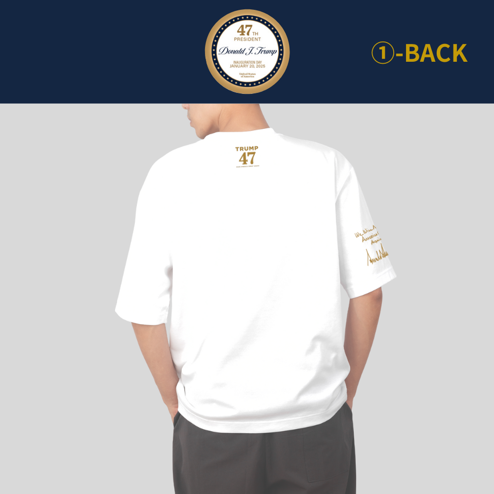 [TRUMP 47]ロゴ入プレミアムTシャツ(2)[白][NTTE-02] - 画像 (3)