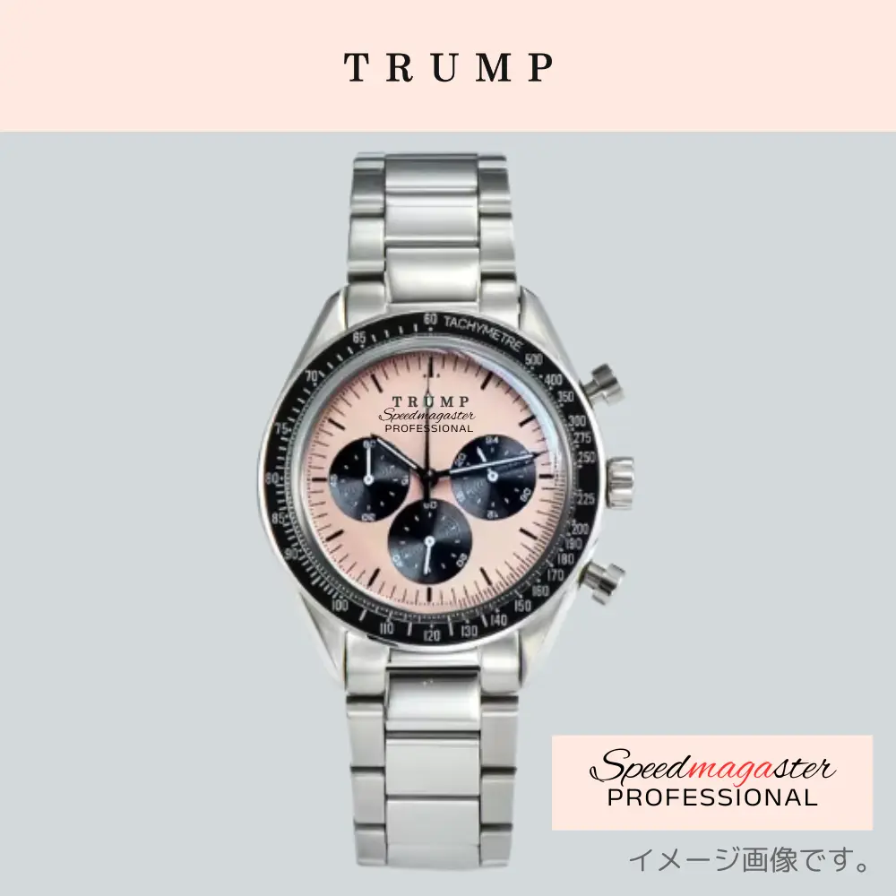 オリジナルデザイン腕時計 [Speedmagaster] ピンクフェイス