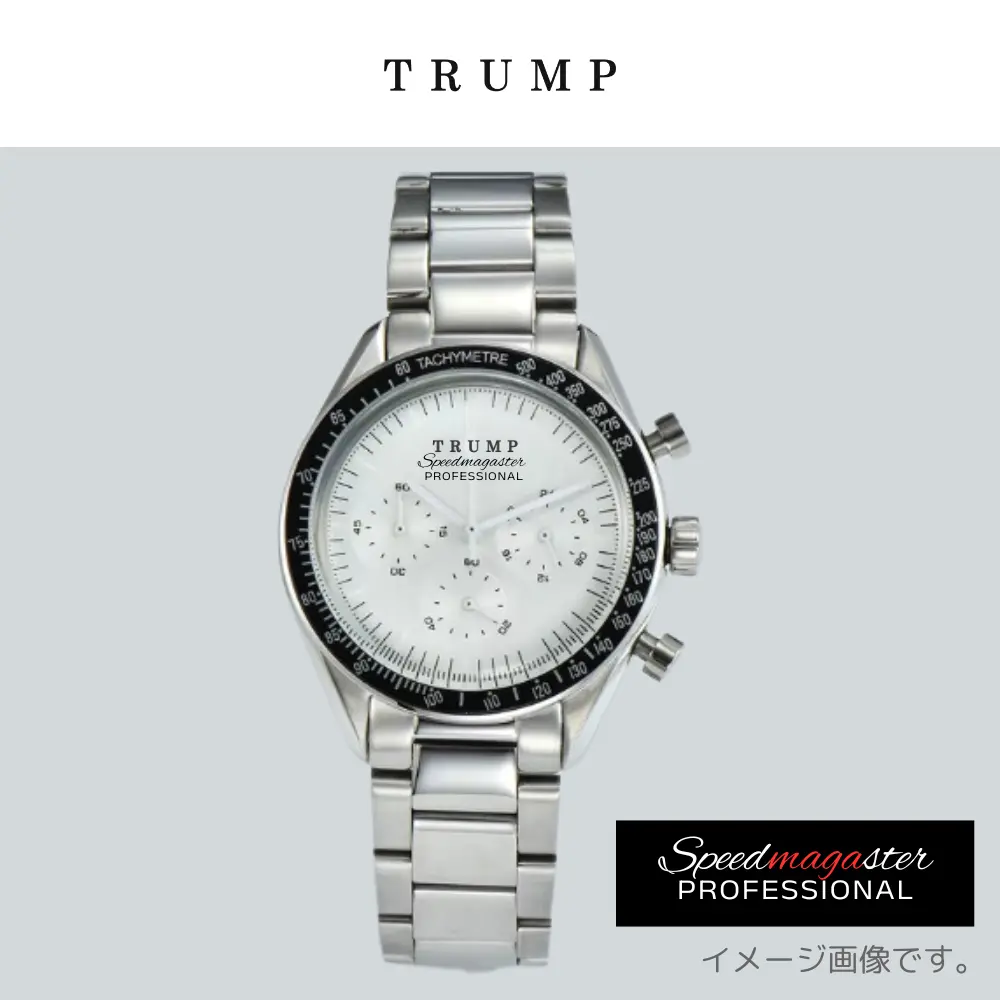 オリジナルデザイン腕時計 [Speedmagaster] ホワイトフェイス