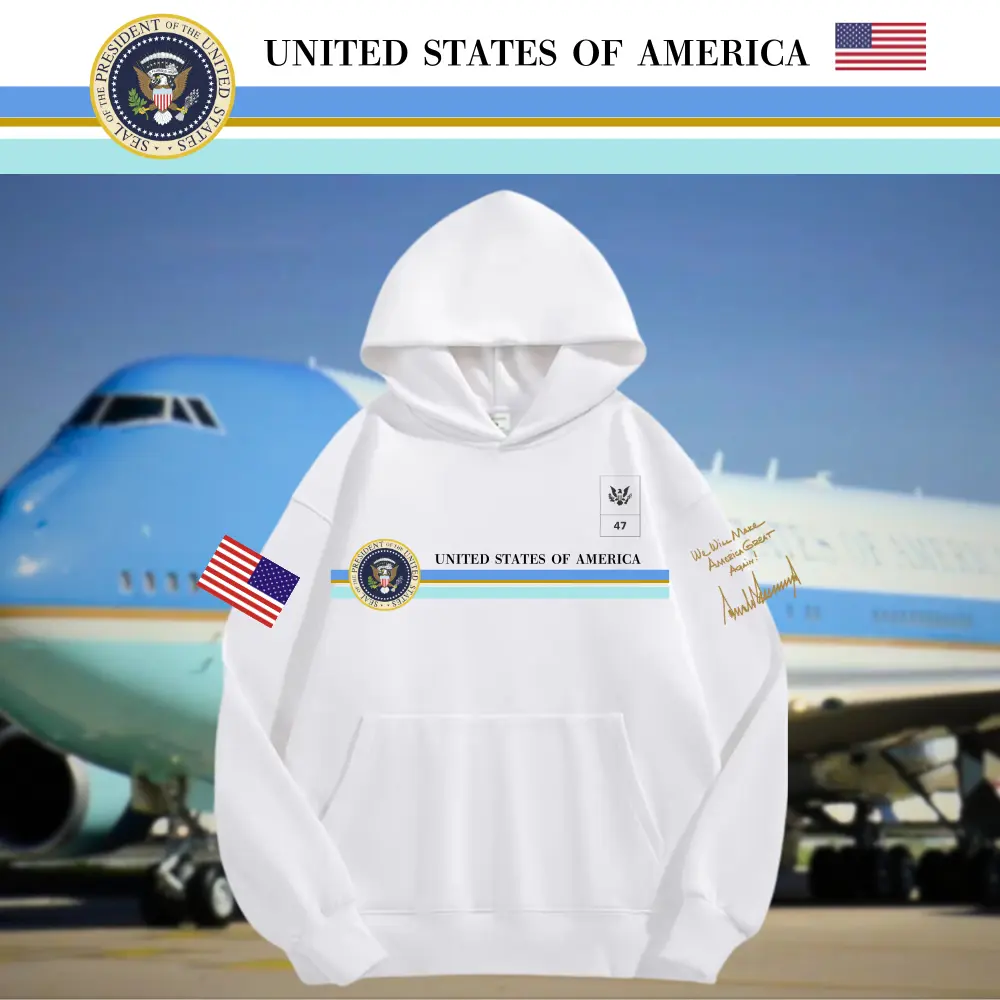 [Air Force One 2025]エアフォース・ワン2025あったかフーデッドパーカー[白][AFHD-01]