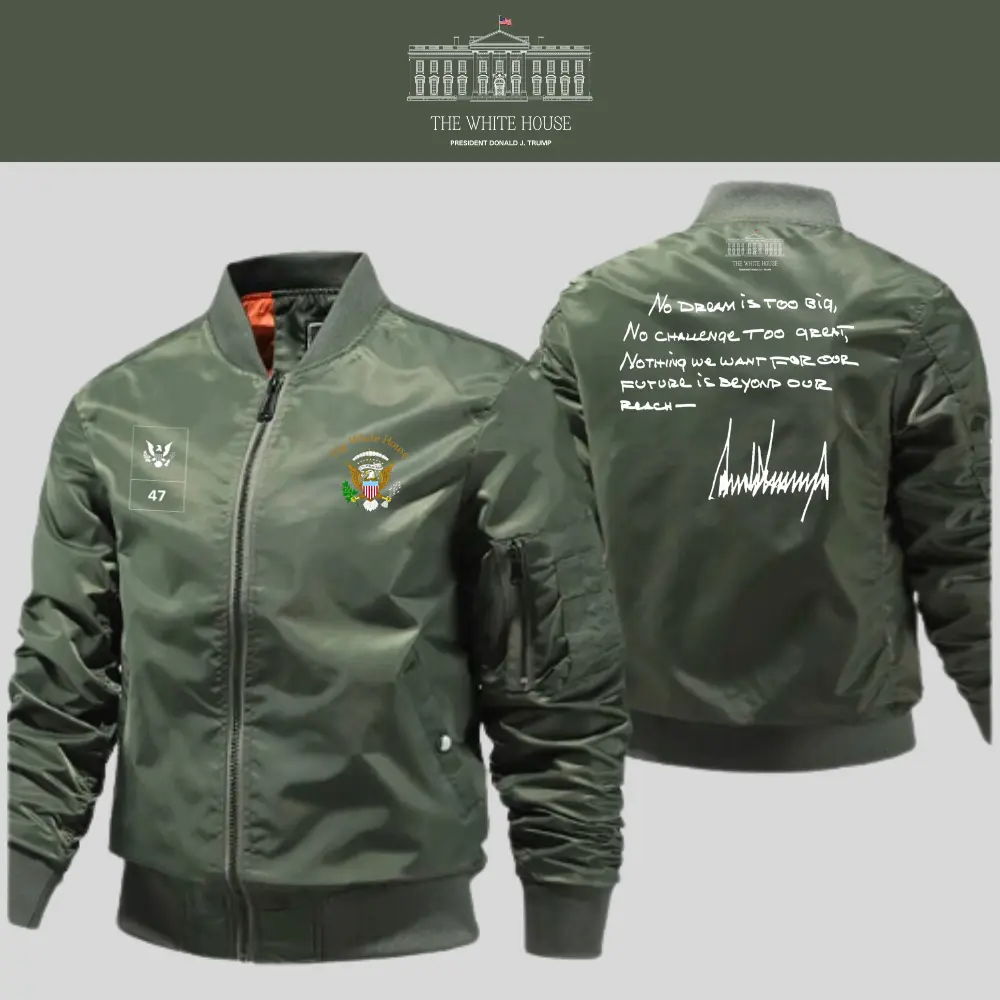 [AMERICA IS BACK]White House ロゴボンバージャケット[WHBJ-01][アーミーグリーン]