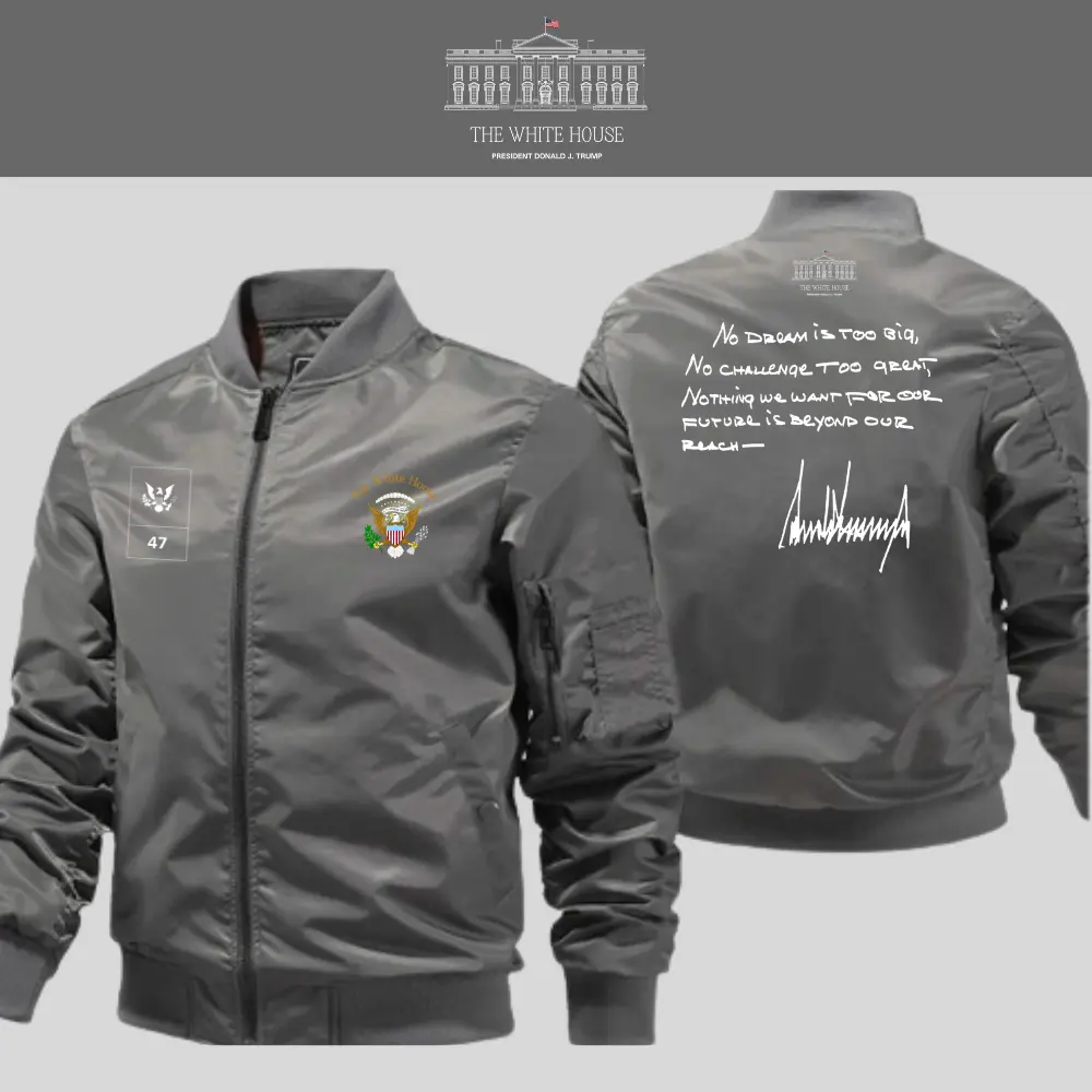 [AMERICA IS BACK]White House ロゴボンバージャケット[WHBJ-01][グレー]