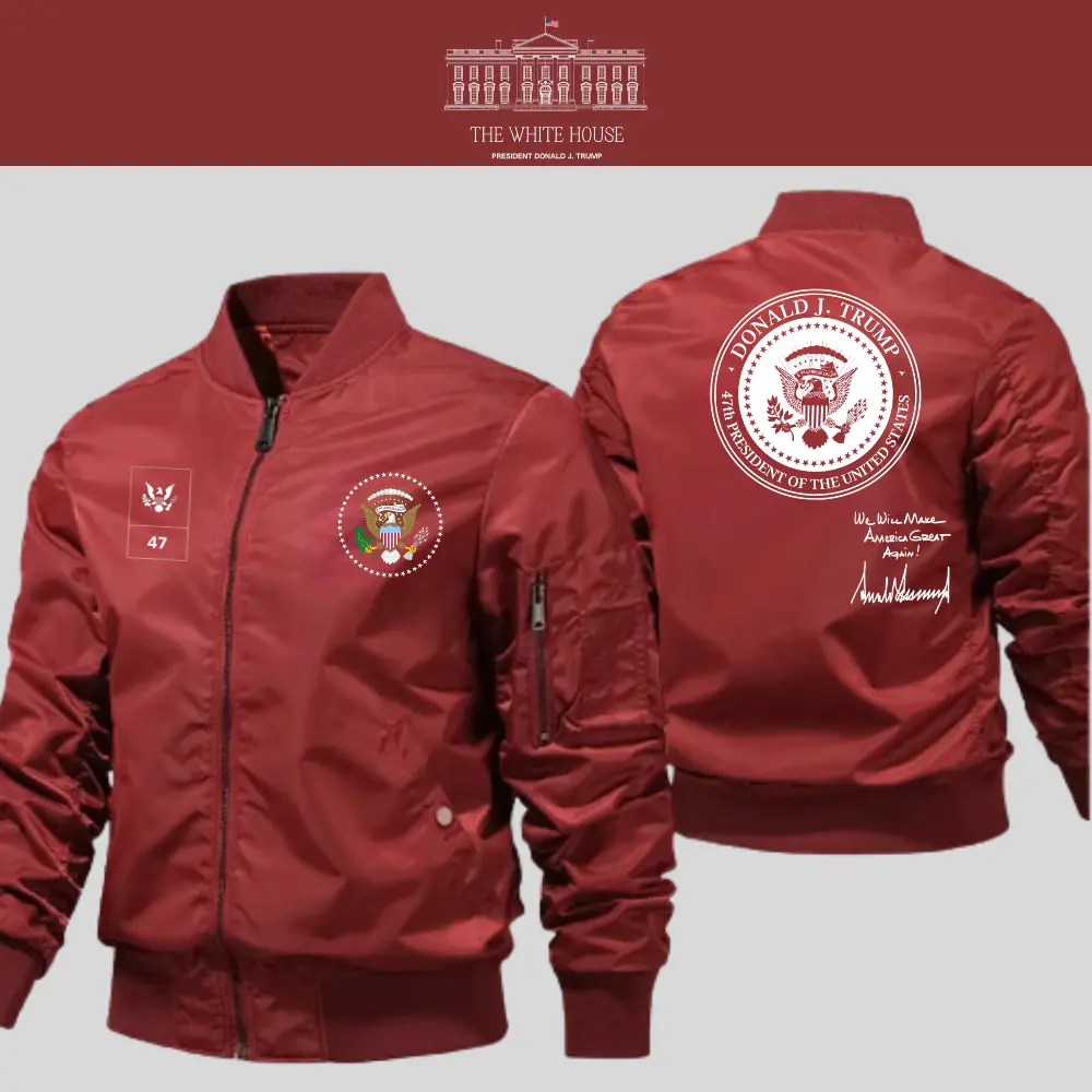 [AMERICA IS BACK]White House ロゴボンバージャケット[WHBJ-02][レッド]
