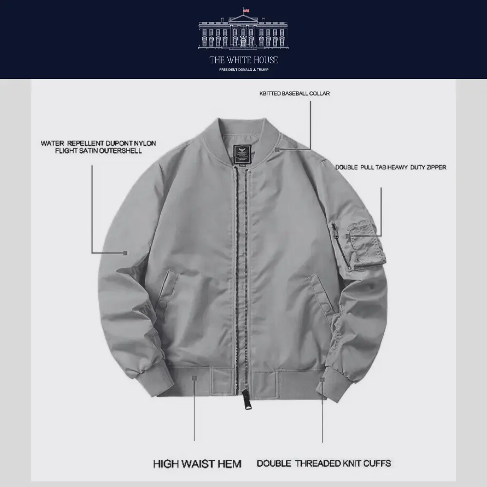 [AMERICA IS BACK]White House ロゴボンバージャケット[WHBJ-02][ネイビー] - 画像 (3)