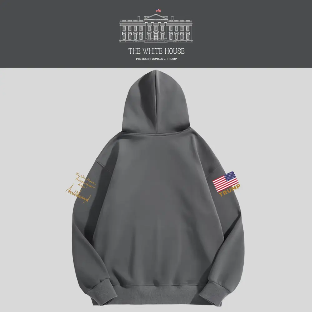 [AMERICA IS BACK]White House ロゴフーデッドパーカー[WHHD-02][グレー] - 画像 (2)