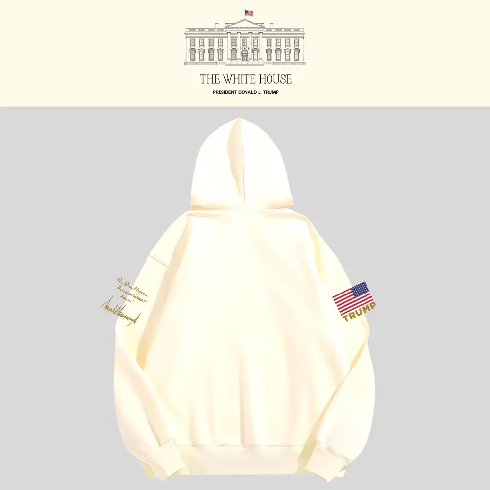 [AMERICA IS BACK]White House ロゴフーデッドパーカー[WHHD-04][白] - 画像 (2)