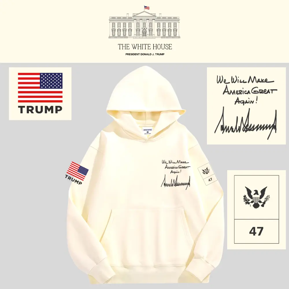 [AMERICA IS BACK]White House ロゴフーデッドパーカー[WHHD-04][白]