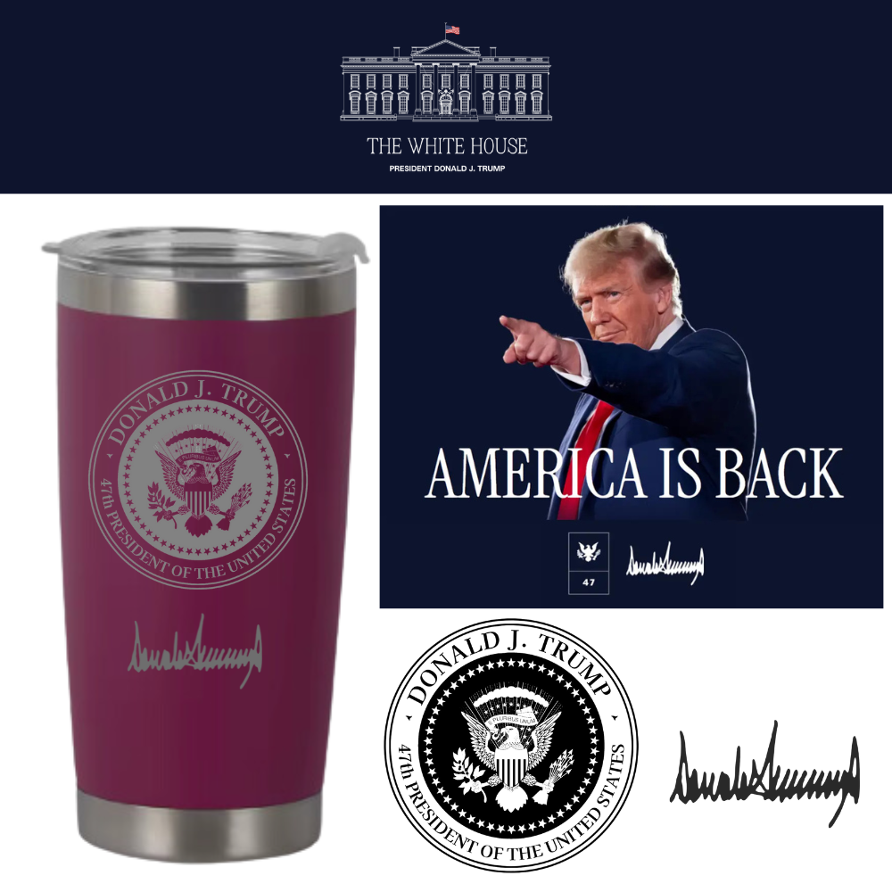 [AMERICA IS BACK]White House ロゴステンレスタンブラー[WHTB-03][パープル]