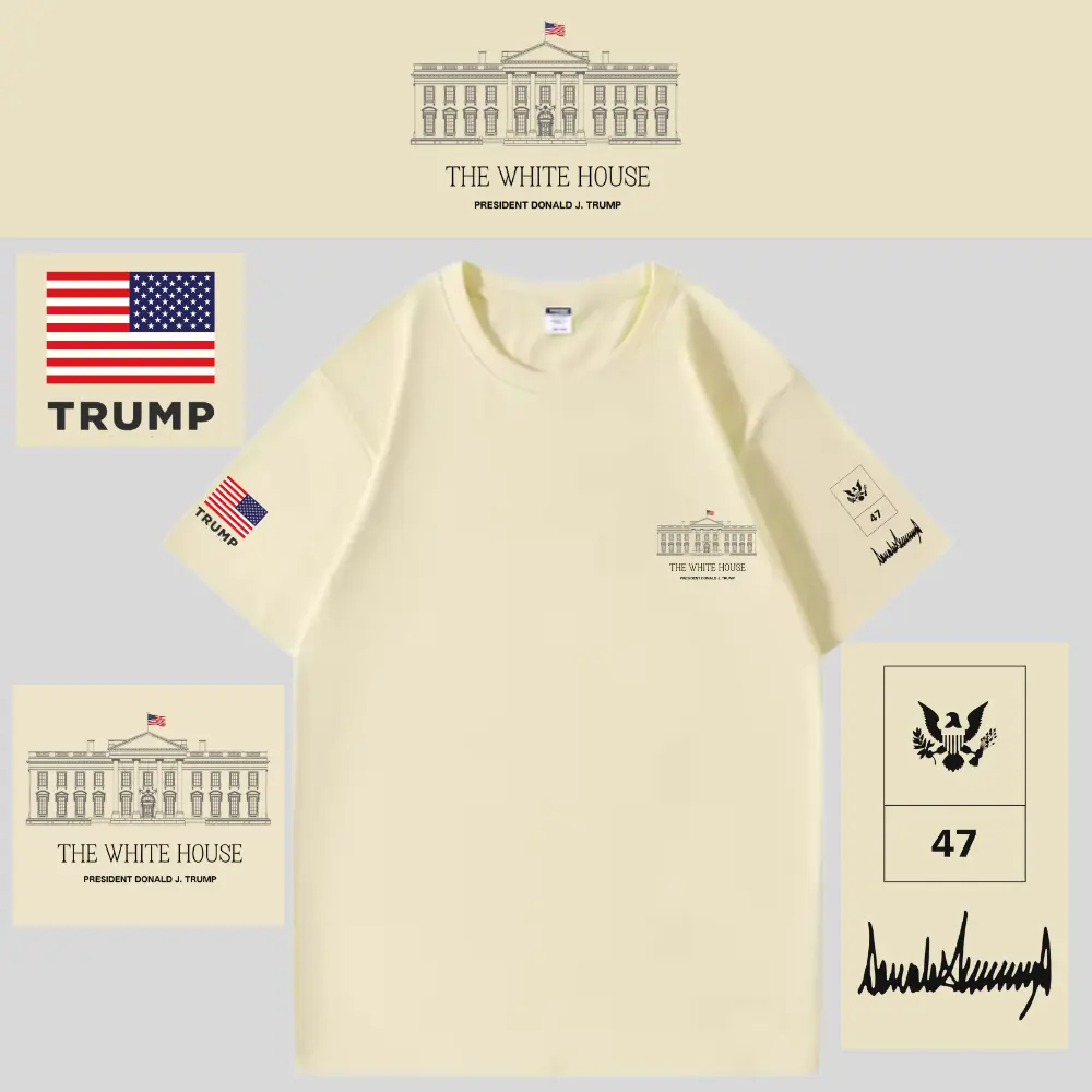 [AMERICA IS BACK]White House ロゴTシャツ[WHTE-01][ベージュ]