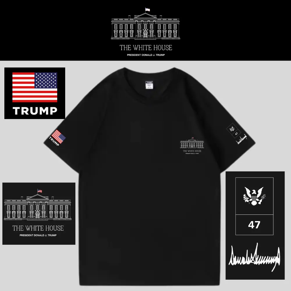 [AMERICA IS BACK]White House ロゴTシャツ[WHTE-01][黒]