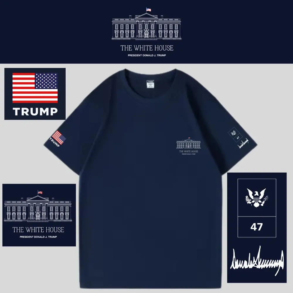 [AMERICA IS BACK]White House ロゴTシャツ[WHTE-01][ネイビー]