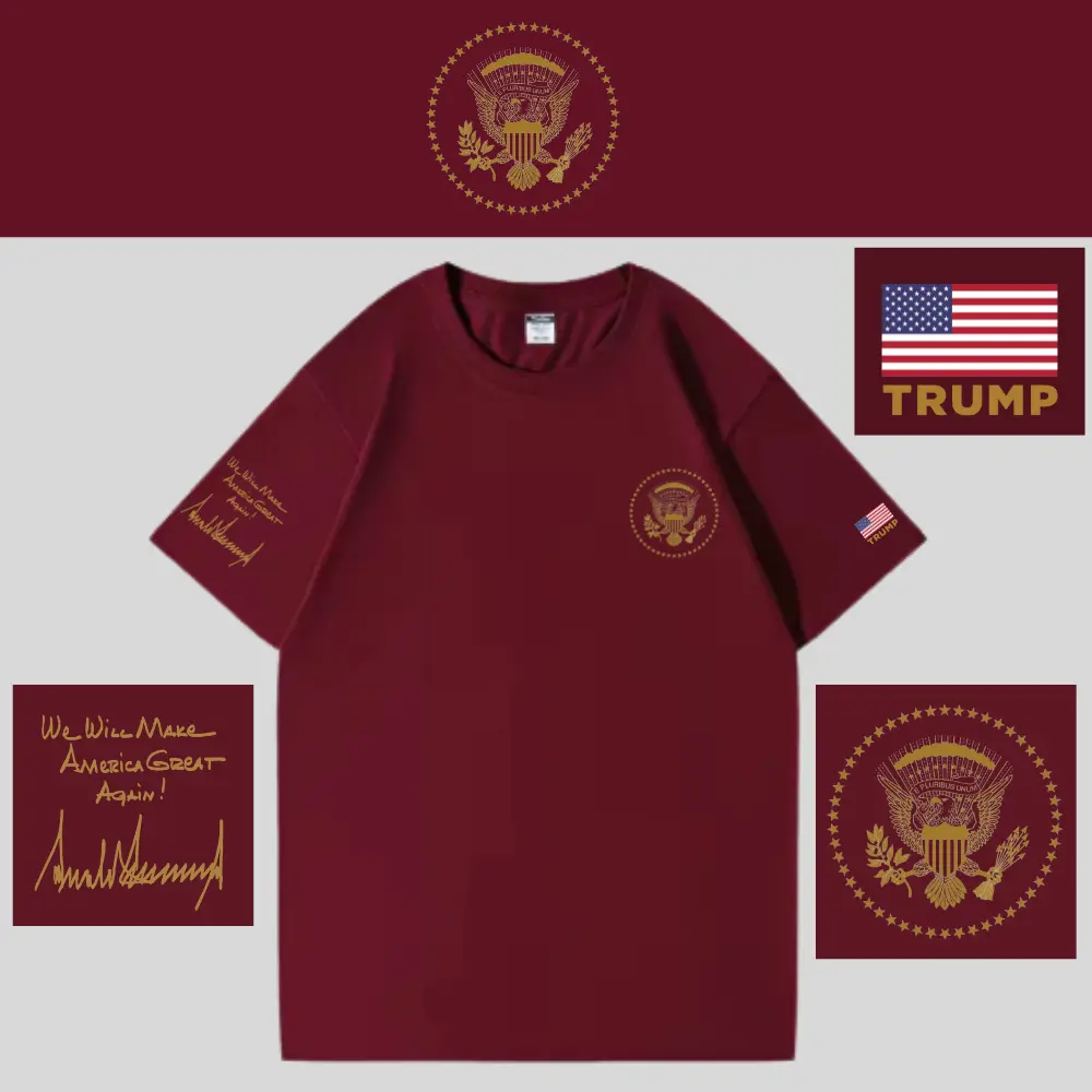 [AMERICA IS BACK]White House ロゴTシャツ[WHTE-02][ワインレッド]