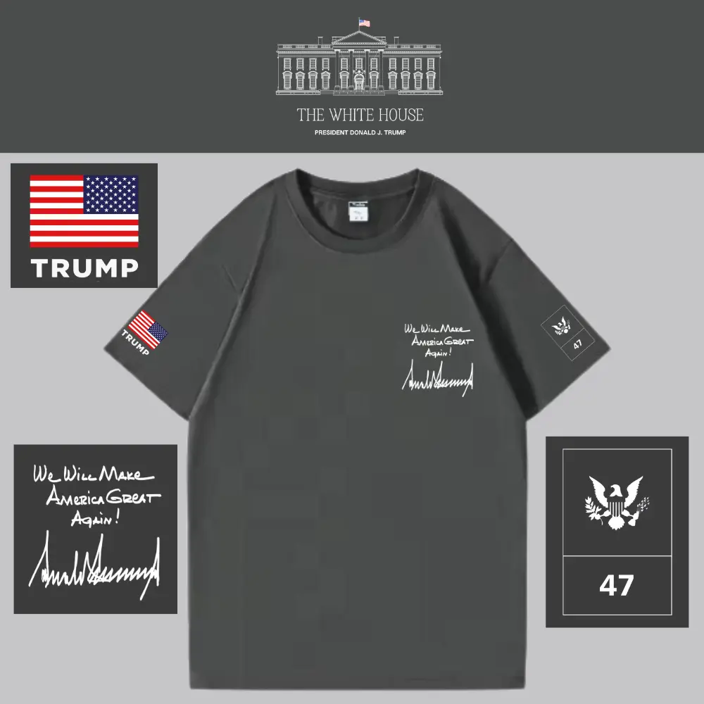 [AMERICA IS BACK]White House ロゴTシャツ[WHTE-03][グレー]