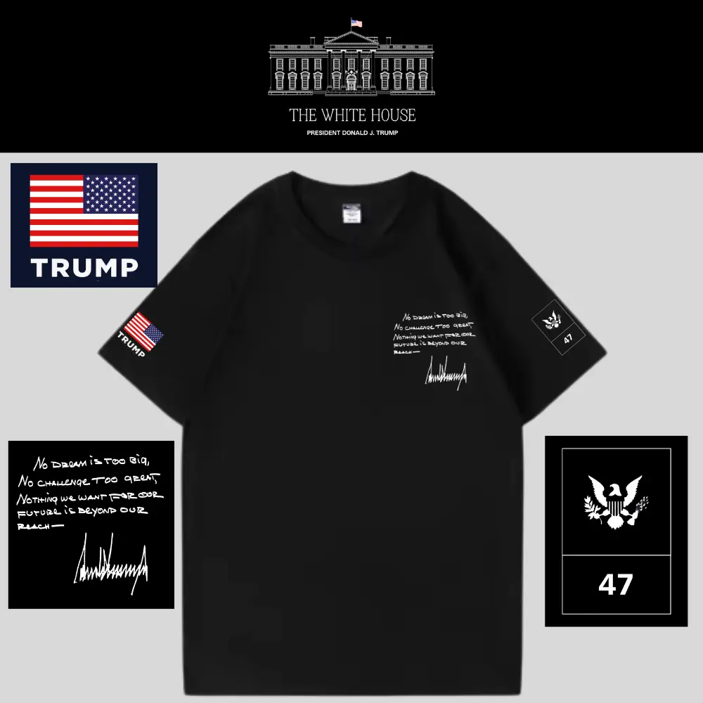 [AMERICA IS BACK]White House ロゴTシャツ[WHTE-04][黒]