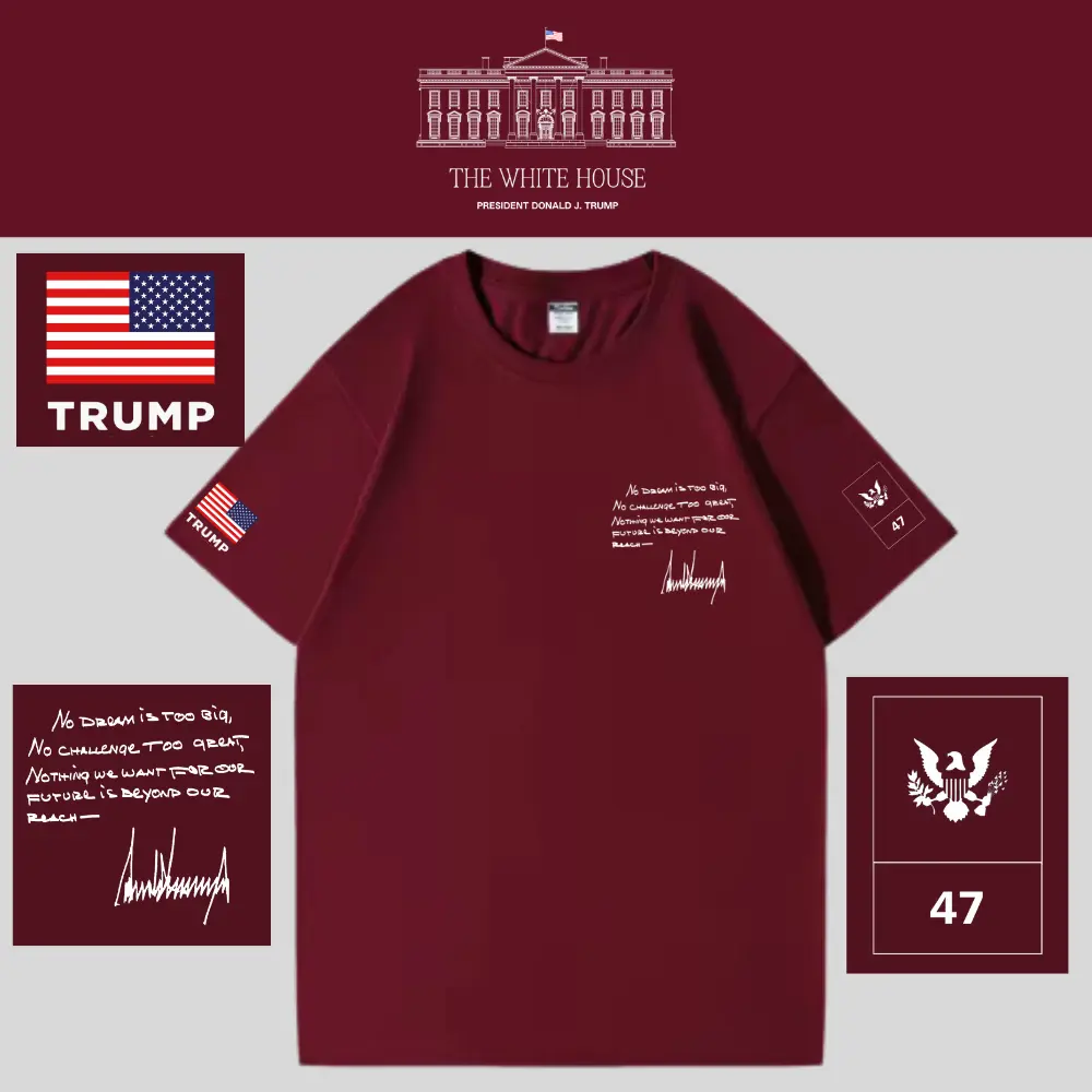 [AMERICA IS BACK]White House ロゴTシャツ[WHTE-04][ワインレッド]