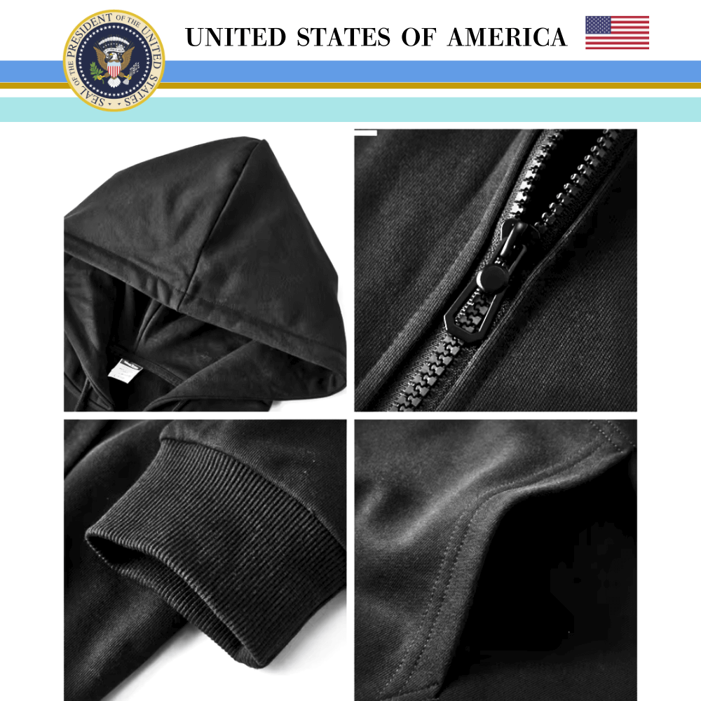 [Air Force One 2025]エアフォース・ワン2025ジップアップパーカー[黒][AFZH-01] - 画像 (2)