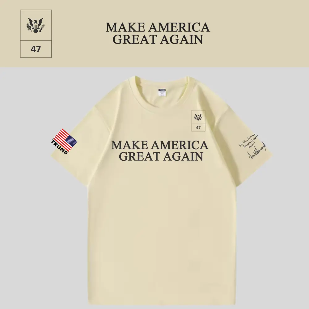 [MAGA 2025]ロゴTシャツ[ベージュ][NMGT-01]