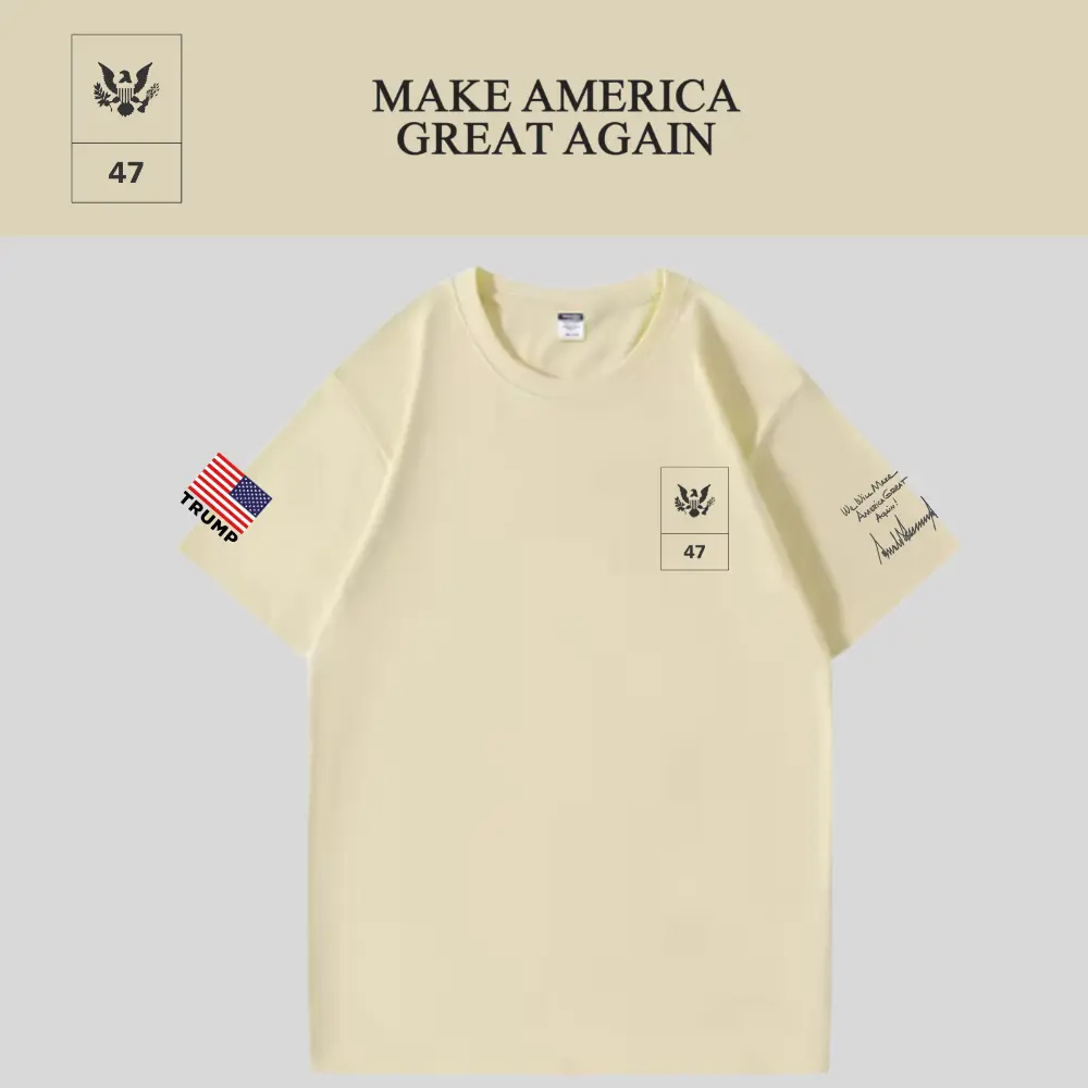 [MAGA 2025]ロゴTシャツ[ベージュ][NMGT-02]