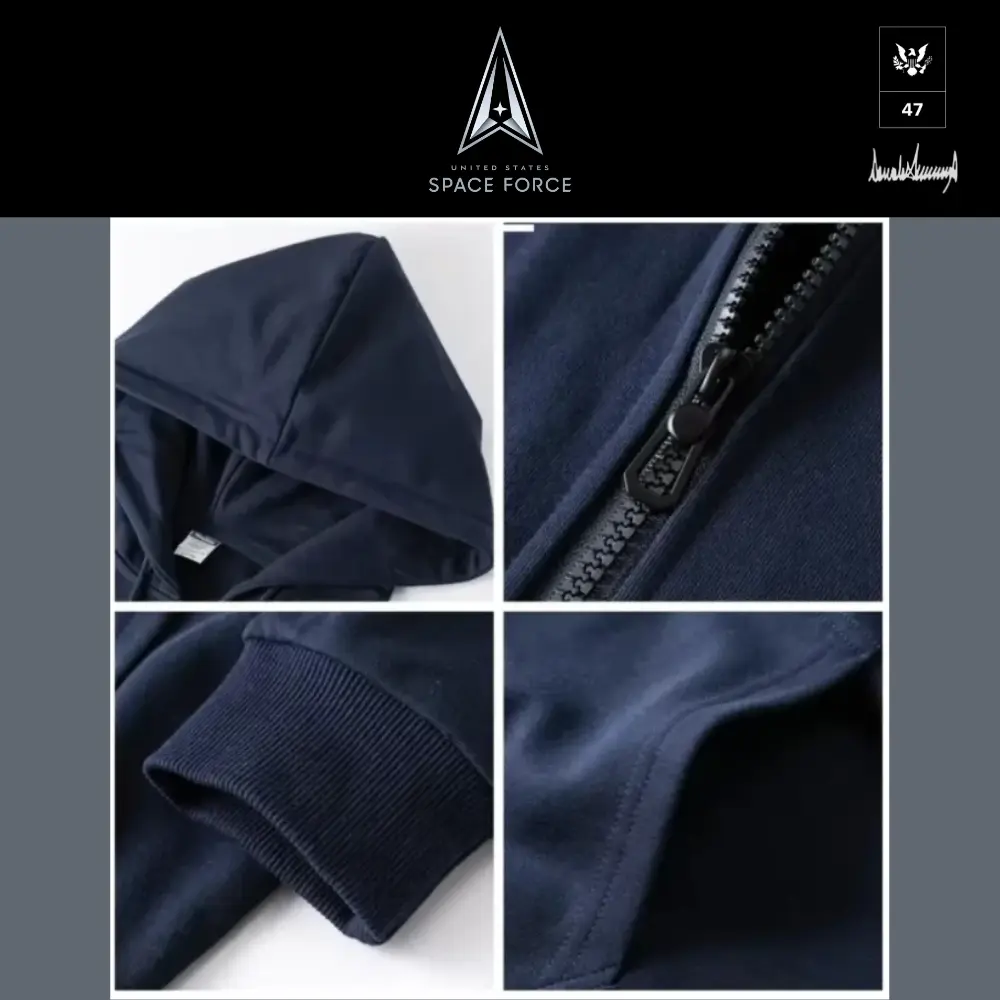 [SPACE FORCE]ロゴジップアップパーカー[ネイビー][SFZH-011] - 画像 (2)