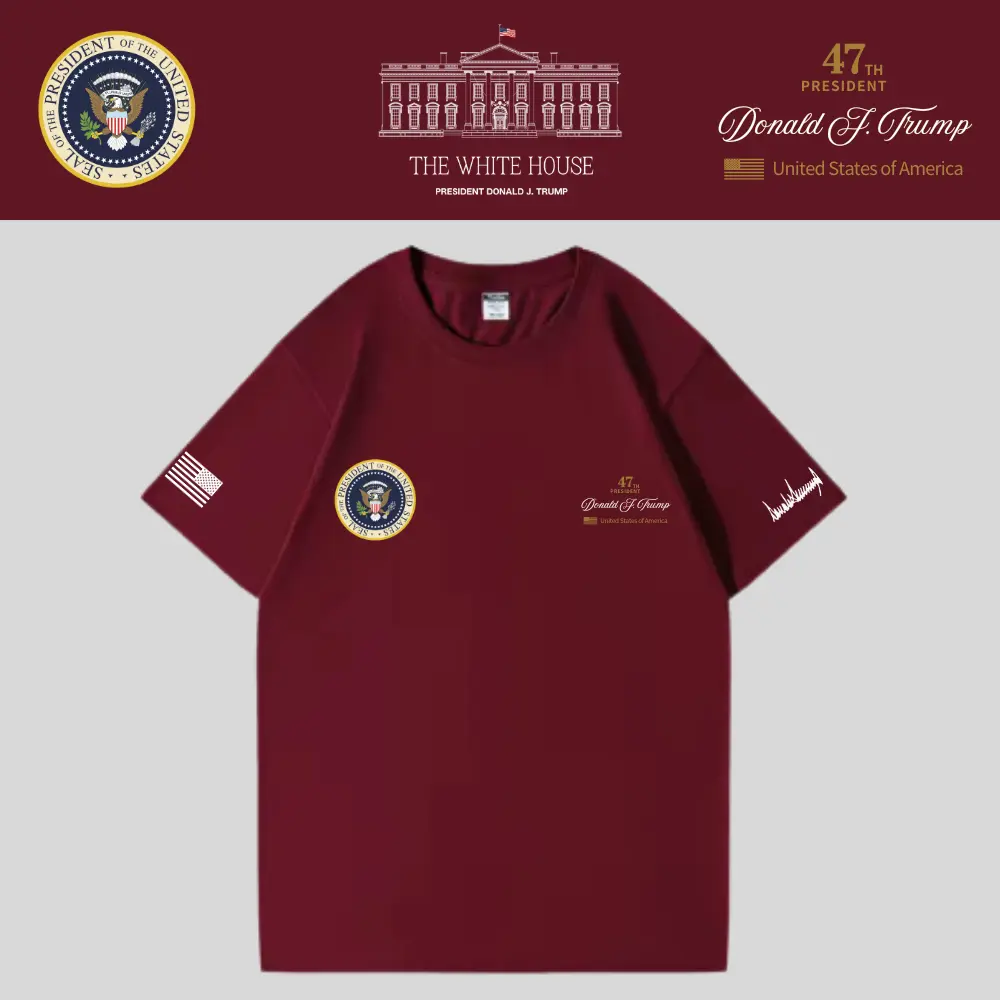 [New White House]ホワイトハウスロゴTシャツ[ワインレッド][WHTE-01]