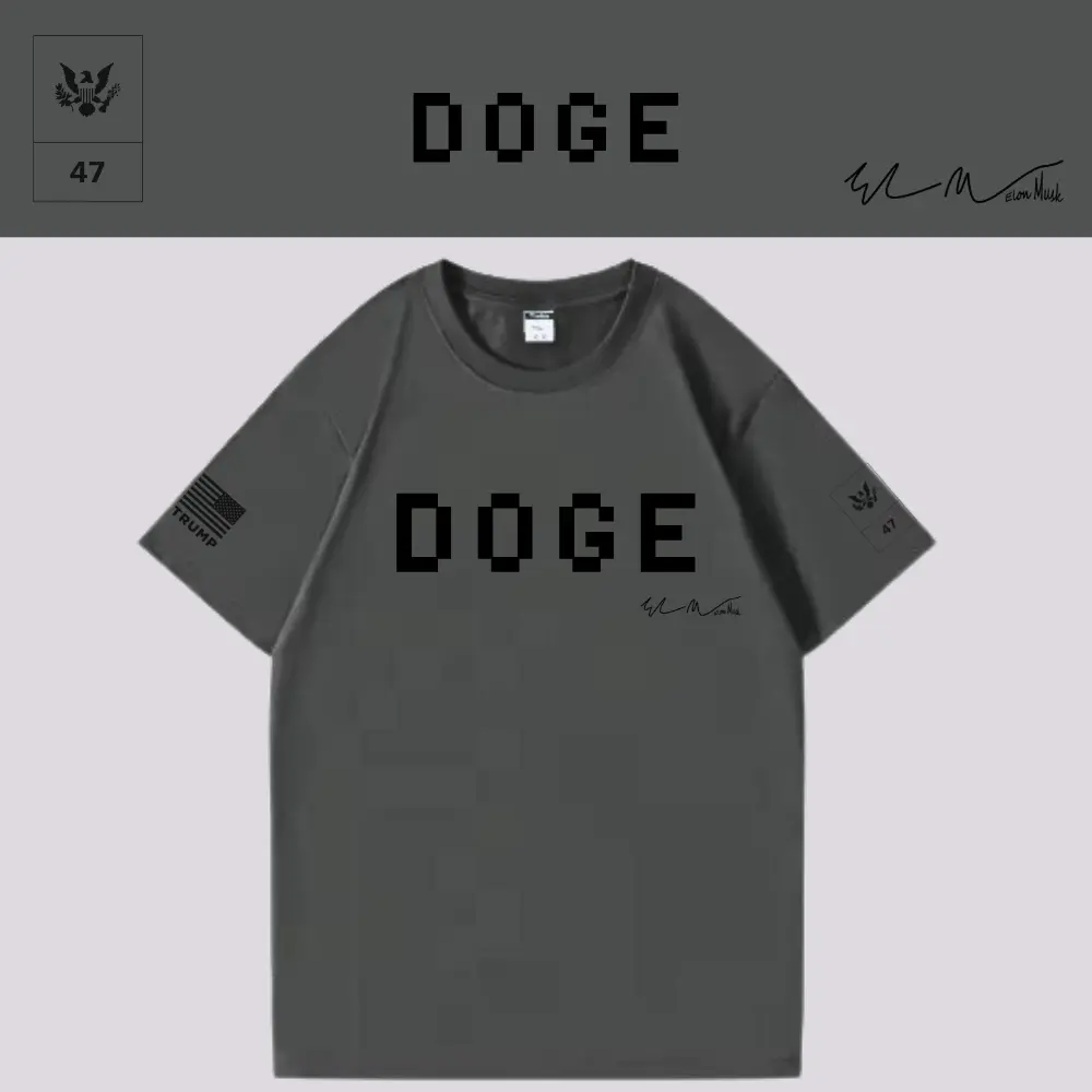 [DOGE]ドージロゴTシャツ[グレー/黒][DGTE-02]