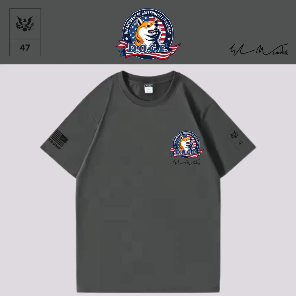 [DOGE]ドージロゴTシャツ[グレー/黒][DGTE-03]