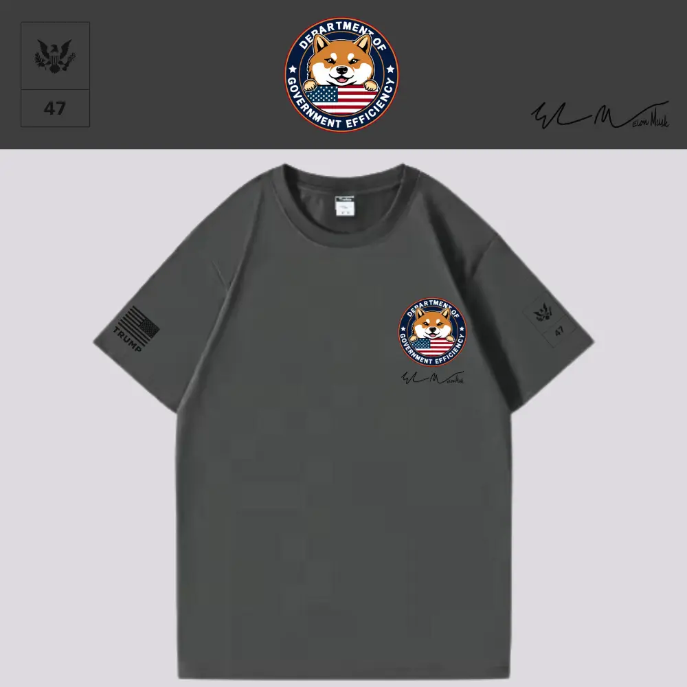 [DOGE]ドージロゴTシャツ[グレー/黒][DGTE-04]